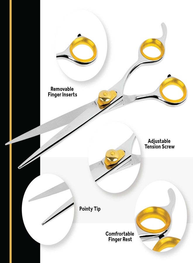 Sharf Gold Touch 440c Japanese Stainless Steal Pet Grooming Shear, 8.5 Inch Straight - Image 2
